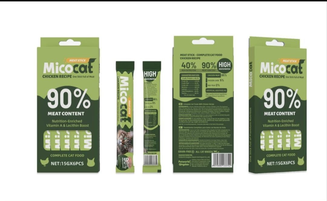Micocat Meat Stick Creamy Treat for Cats - 6 sticks