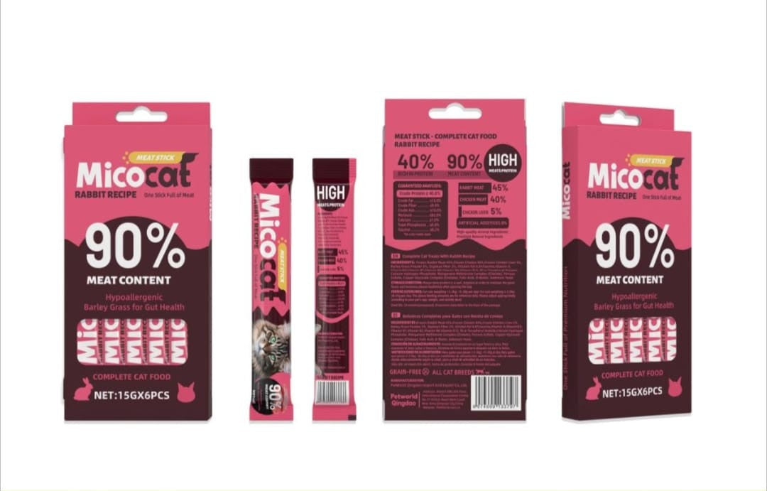 Micocat Meat Stick Creamy Treat for Cats - 6 sticks