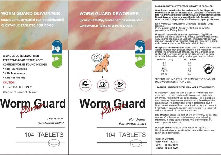 Worm Guard Dewormer for Dogs (1 Tablet)