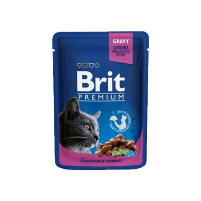 Brit Premium Cat Wet food with Chicken & Turkey 100 gm