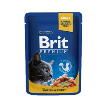 Brit Premium Cat Wet food with Salmon & Trout 100 gm