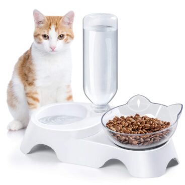 Pet Food Bowl with Water Dispenser