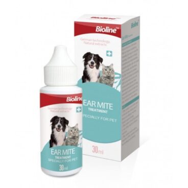 Bioline Ear Mite Drops for Cats and Dogs - 30ml
