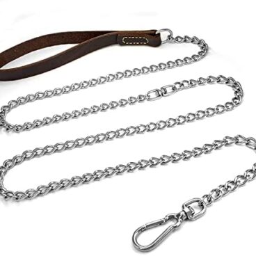 Heavy Duty Chain Leash with Rubber Handle