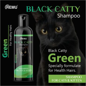 Remu Black Catty Shampoo for Healthy Hair - Green