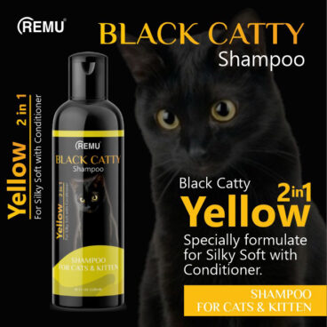 Remu Black Catty Shampoo with Conditioner - Yellow