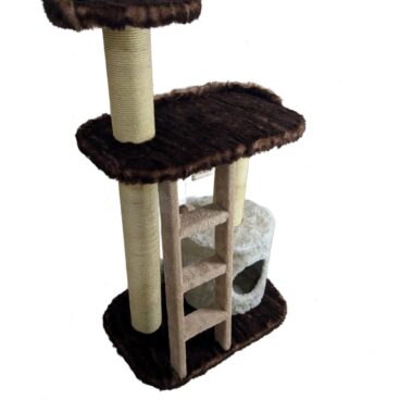 Premium Triple Story Scratching Post with Ladder & House